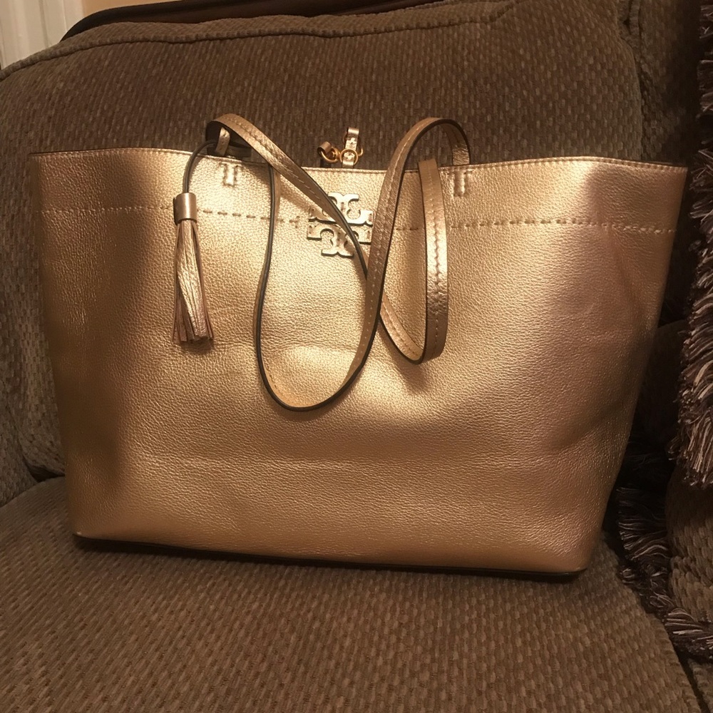 Tory Burch gold tote